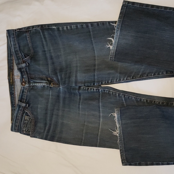 DAVID KAHN LAUREN JEANS Blue Dark Fade Rinse Straight Leg Size 10 - Picture 3 of 6